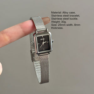 Sugar Cube Square Watch Gold Stainless Steel Quartz PDW034 - view 4