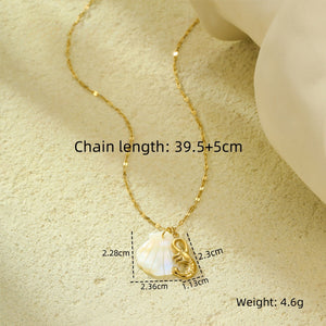 Ocean Breeze Seashell & Starfish Necklace PDNK358 - view 6