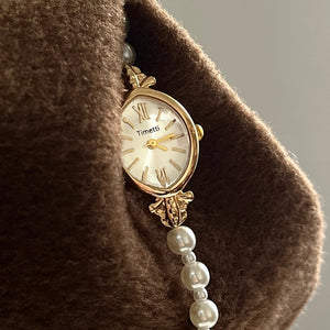 Pearl Bracelet Watch Gold Plated Retro Quartz PDW016 - view 4