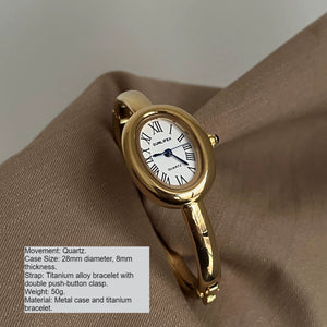 Roman Numeral Oval Watch Titanium Bracelet PDW008 - view 4