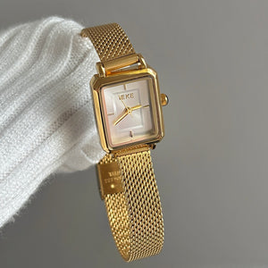 Sugar Cube Square Watch Gold Stainless Steel Quartz PDW034 - view 2