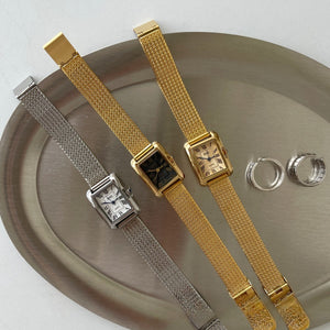 Wheat Chain Bracelet Watch Quartz Rectangular Dial PDW023
