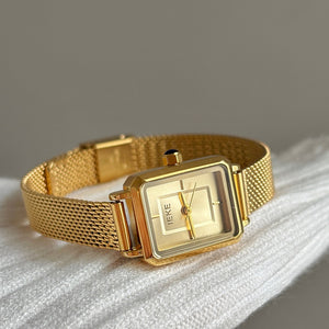 Sugar Cube Square Watch Gold Stainless Steel Quartz PDW034 - view 8