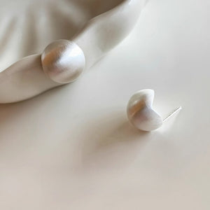 Minimalist Brushed Metal Hoop Earrings PDER394 - view 3