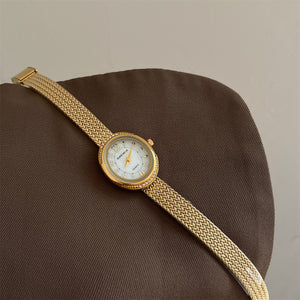Gold Oval Dial Wheat Chain Bracelet Watch PDW019 - view 4