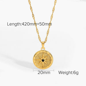 Mother of Pearl Zirconia Titanium Steel Necklace