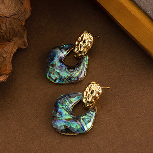 Fashion Abalone Shell Earrings, Light Luxury Style