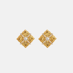 18K Gold Plated Sugar Cube Stud Earrings