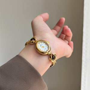 Amber Pearl Bracelet Watch Gold Quartz Movement PDW027 - view 5