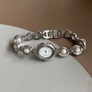 Four-Diamond Pearl Bracelet Watch PDW024 - view 3