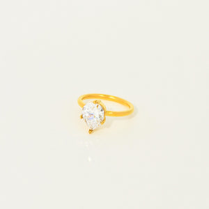 Adjustable Teardrop Zircon Pinky Ring in Titanium Steel PDRG314 - view 8