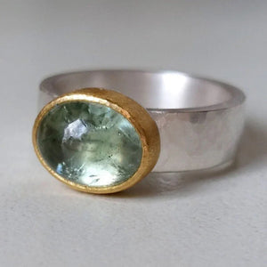 Luxury Handmade Gold Plated Ring with Natural Stone PDRG300 - view 3