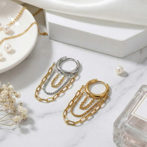 Chain Tassel Statement Earrings