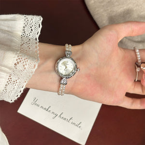 Pearl Bracelet Watch Quartz Movement Titanium Clasp PDW011 - view 4