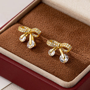 Luxury Imported Brass Heart Pearl Earrings