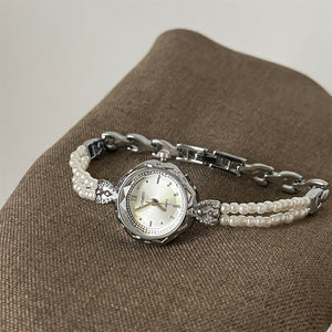 Pearl Bracelet Watch Quartz Movement Titanium Clasp PDW011 - view 2