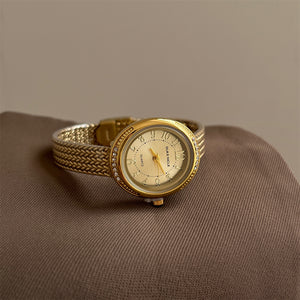 Gold Oval Dial Wheat Chain Bracelet Watch PDW019 - view 6