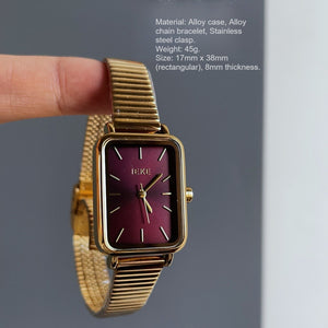 Vintage Rectangular Dial Watch Link Bracelet PDW039 - view 7
