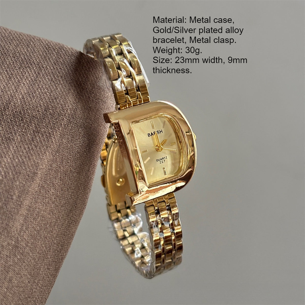 D-Shape Dial Watch Gold Plated Stainless Steel PDW031 - view 3