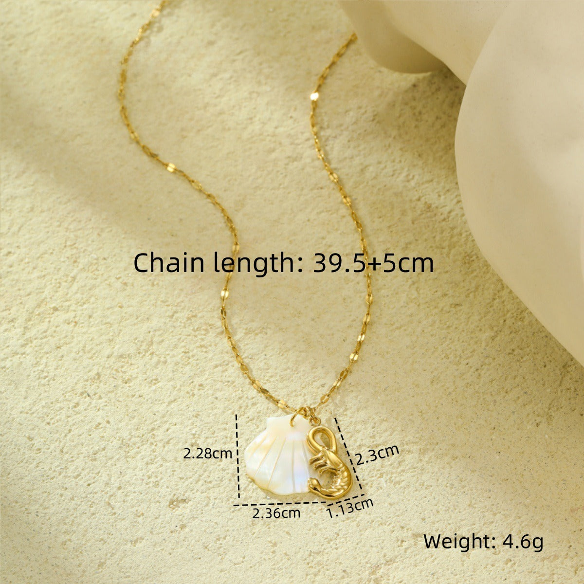 Ocean Breeze Seashell & Starfish Necklace PDNK358 - view 6