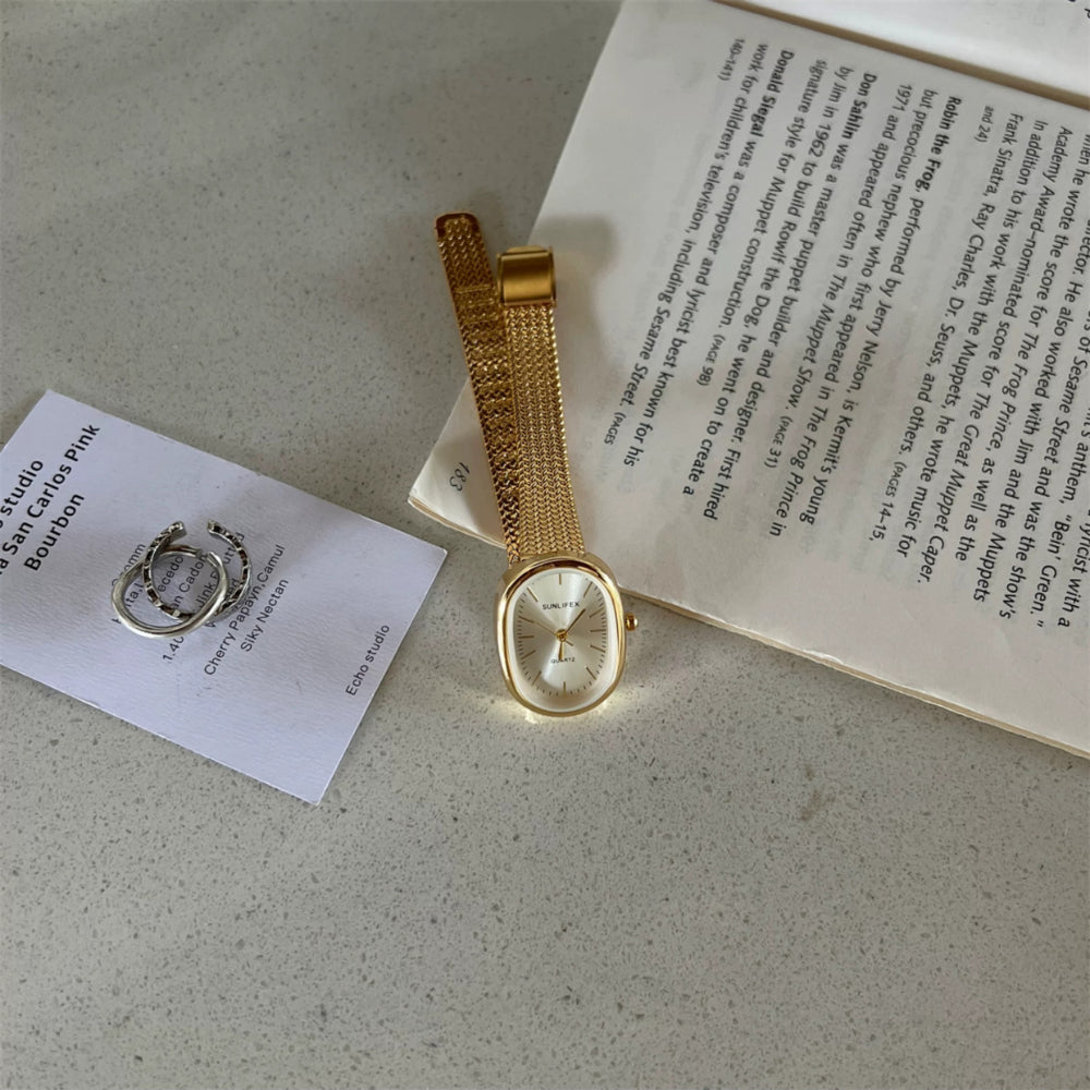 Vintage Oval Small Gold Dress Watch PDW001 - view 6