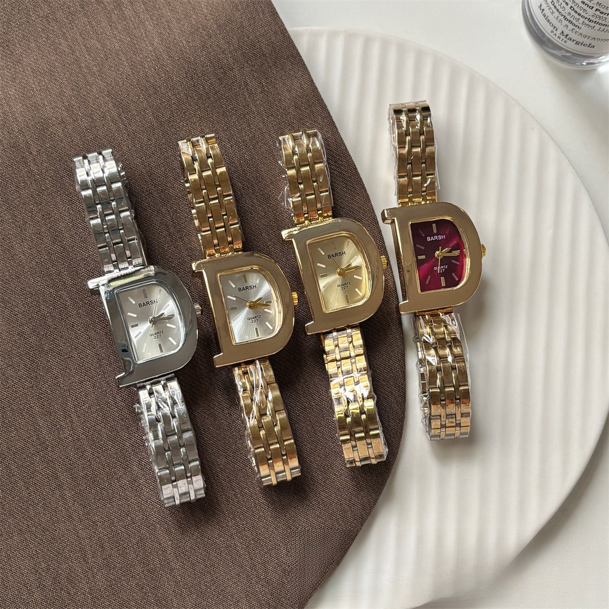 D-Shape Dial Watch Gold Plated Stainless Steel PDW031 - view 5