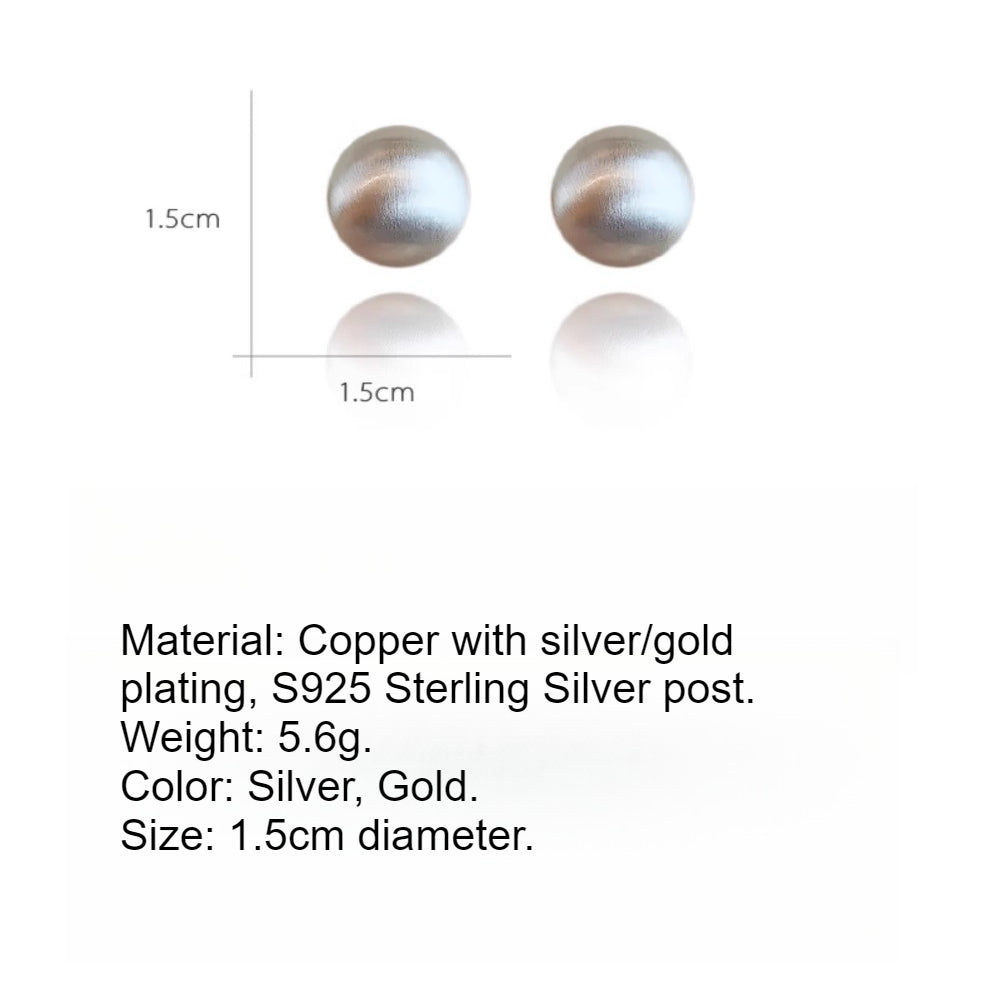 Minimalist Brushed Metal Hoop Earrings PDER394 - view 5