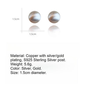 Minimalist Brushed Metal Hoop Earrings PDER394 - view 5