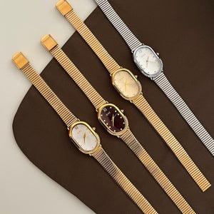 Elliptical Crystal Border Watch Stainless Steel PDW022 - view 7
