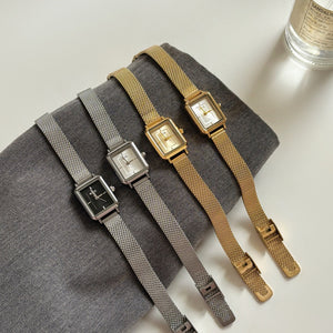 Sugar Cube Square Watch Gold Stainless Steel Quartz PDW034 - view 5
