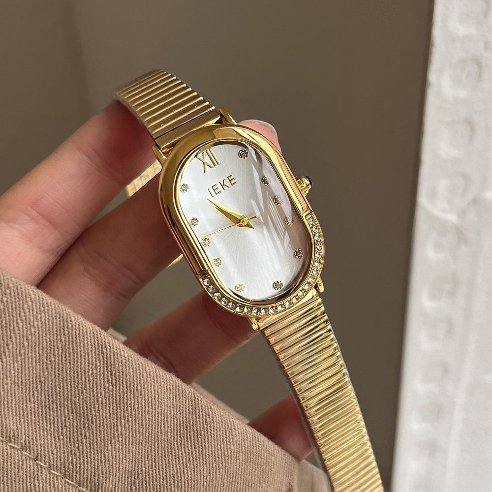 Elliptical Crystal Border Watch Stainless Steel PDW022 - view 4