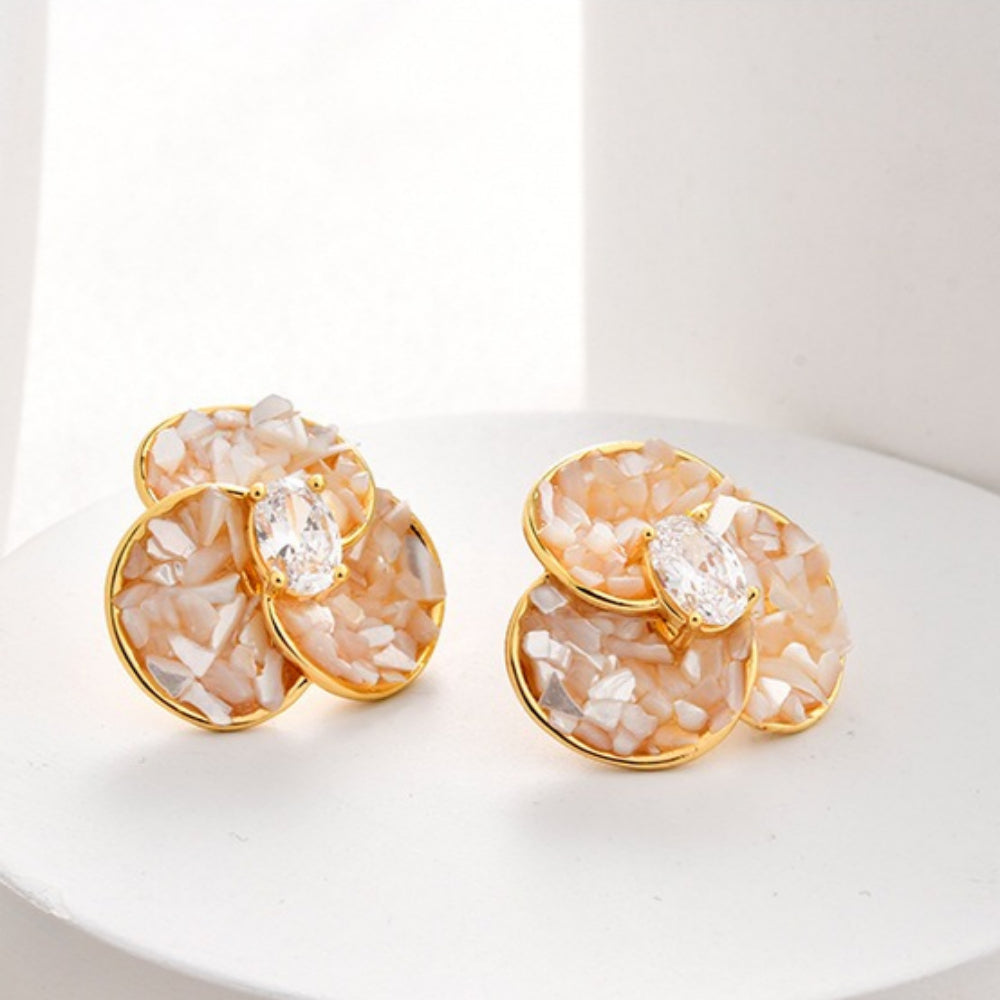 Vintage Wide Band White Shell Ear Cuffs