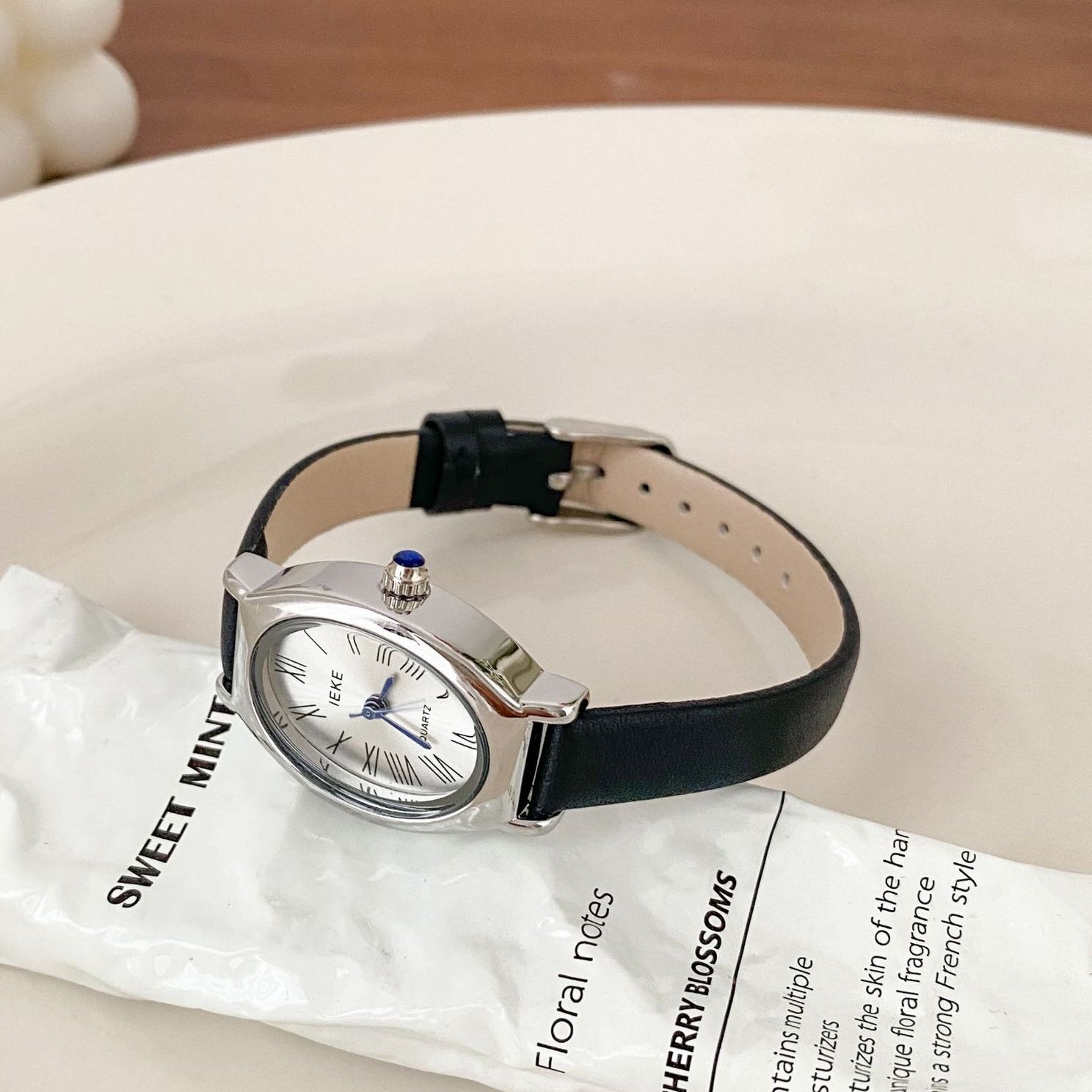 Petite Elliptical Dial Leather Strap Watch PDW007 - view 3