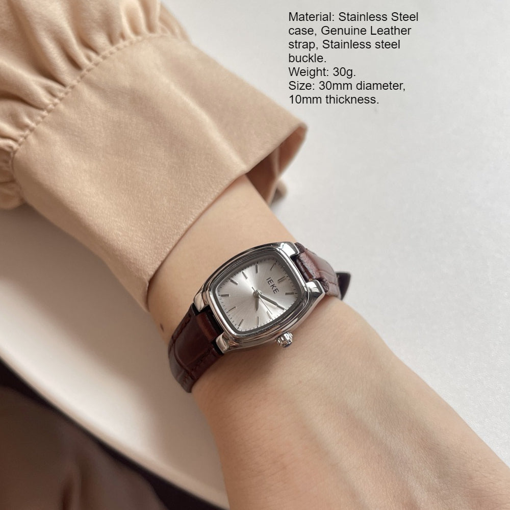 French Style Tonic Case Watch Genuine Leather PDW037 - view 3