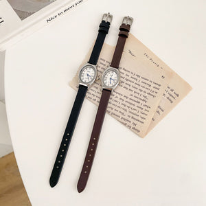 Petite Elliptical Dial Leather Strap Watch PDW007 - view 5