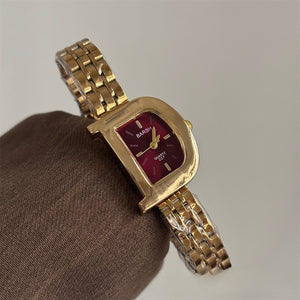 D-Shape Dial Watch Gold Plated Stainless Steel PDW031