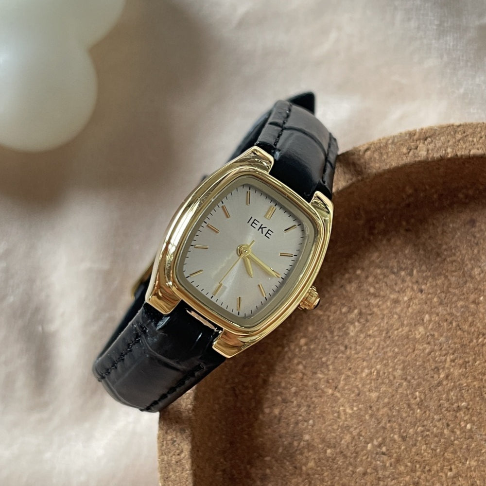 French Style Tonic Case Watch Genuine Leather PDW037