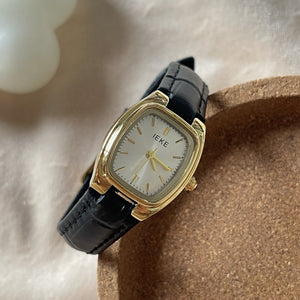 French Style Tonic Case Watch Genuine Leather PDW037