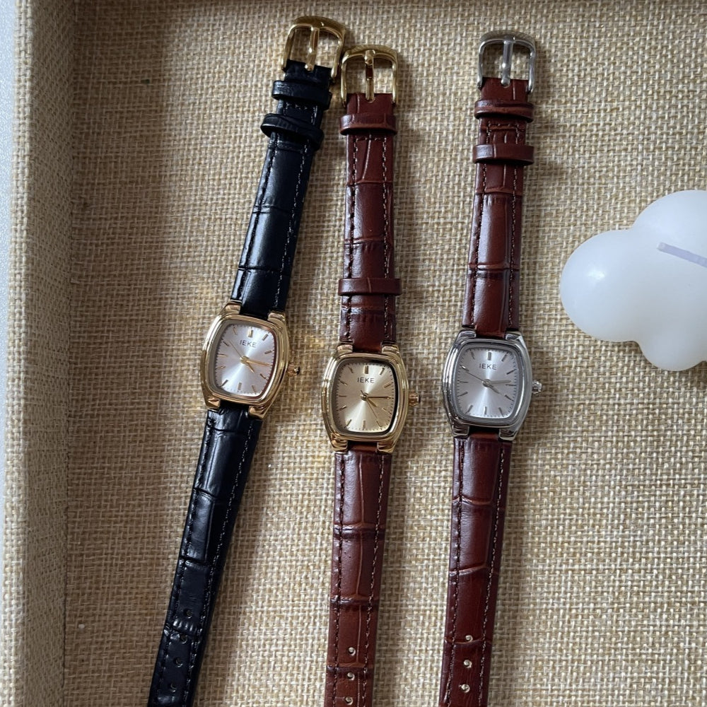 French Style Tonic Case Watch Genuine Leather PDW037 - view 4