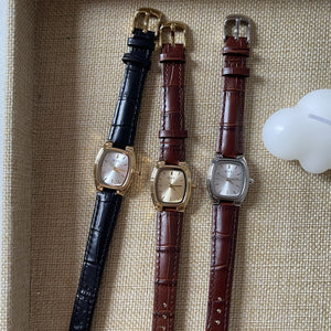 French Style Tonic Case Watch Genuine Leather PDW037 - view 4