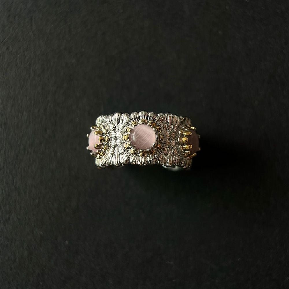 Retro Daisy Open Ring Eco Copper Adjustable