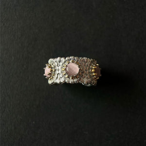Retro Daisy Open Ring Eco Copper Adjustable