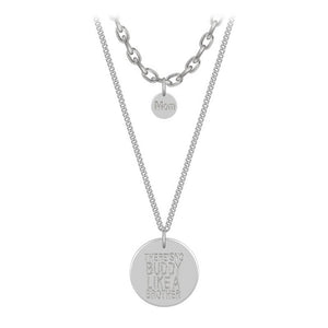 Layered Initial Pendant Sweater Necklace