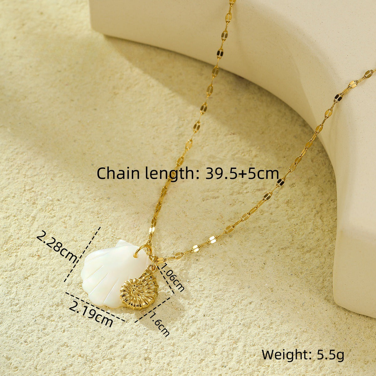 Ocean Breeze Seashell & Starfish Necklace PDNK358 - view 7