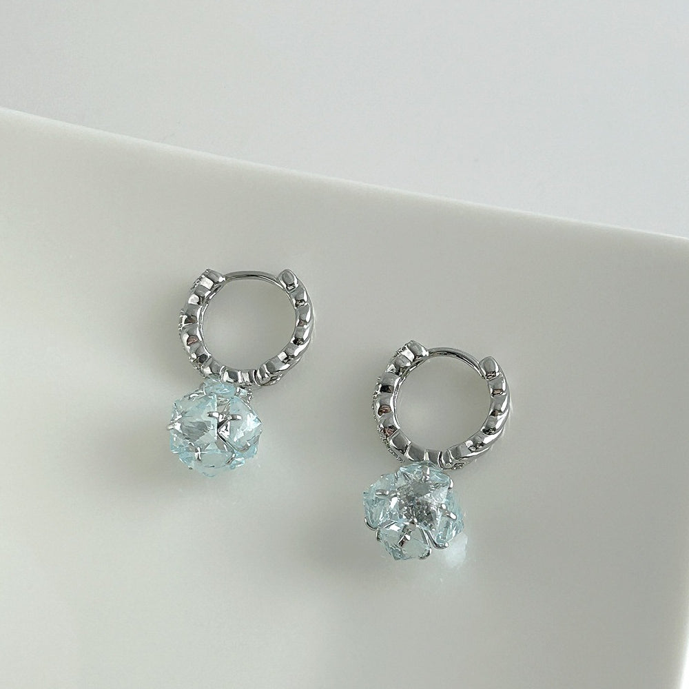 Micro-Pavé Blue Zircon Ear Cuffs