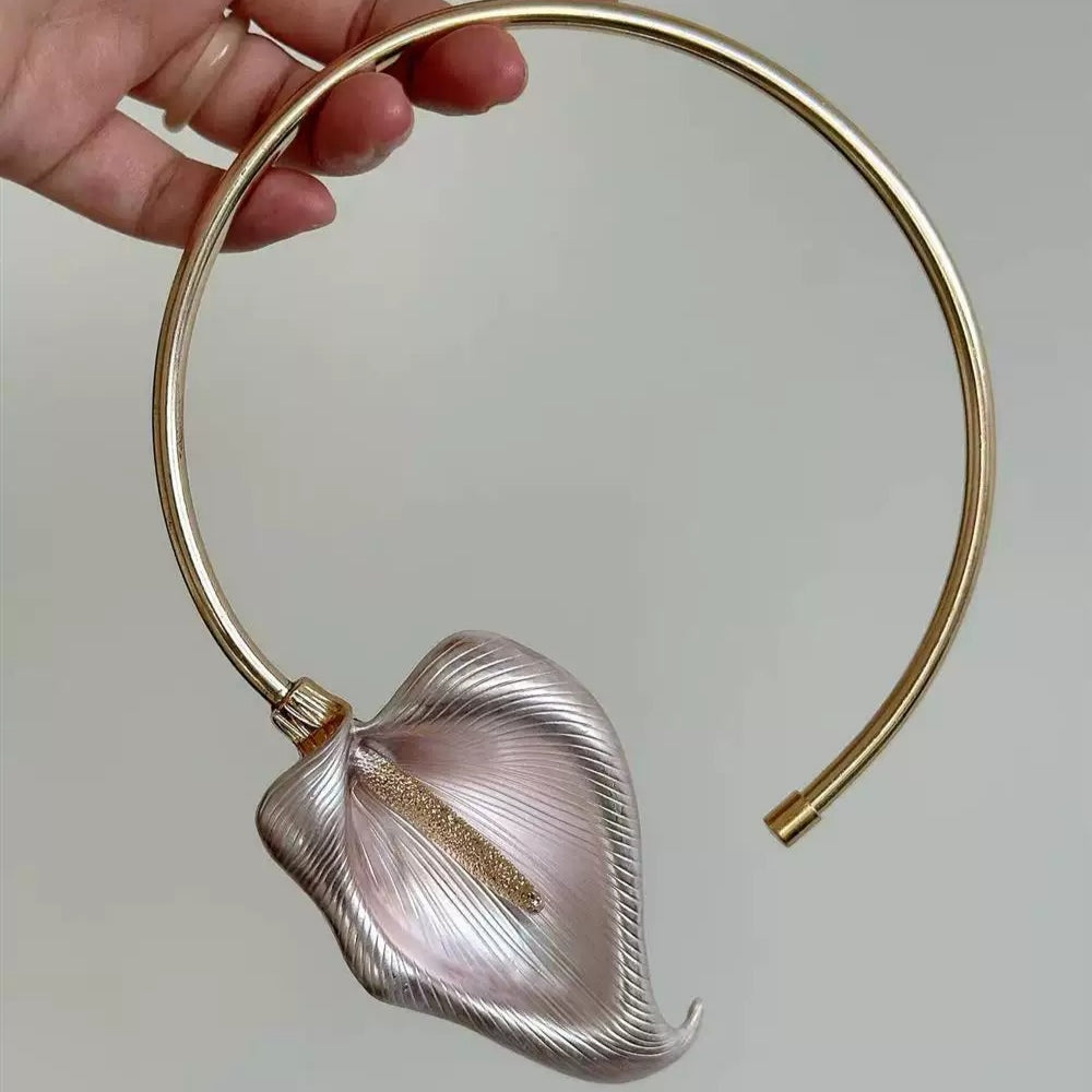 Retro Calla Lily Statement Choker
