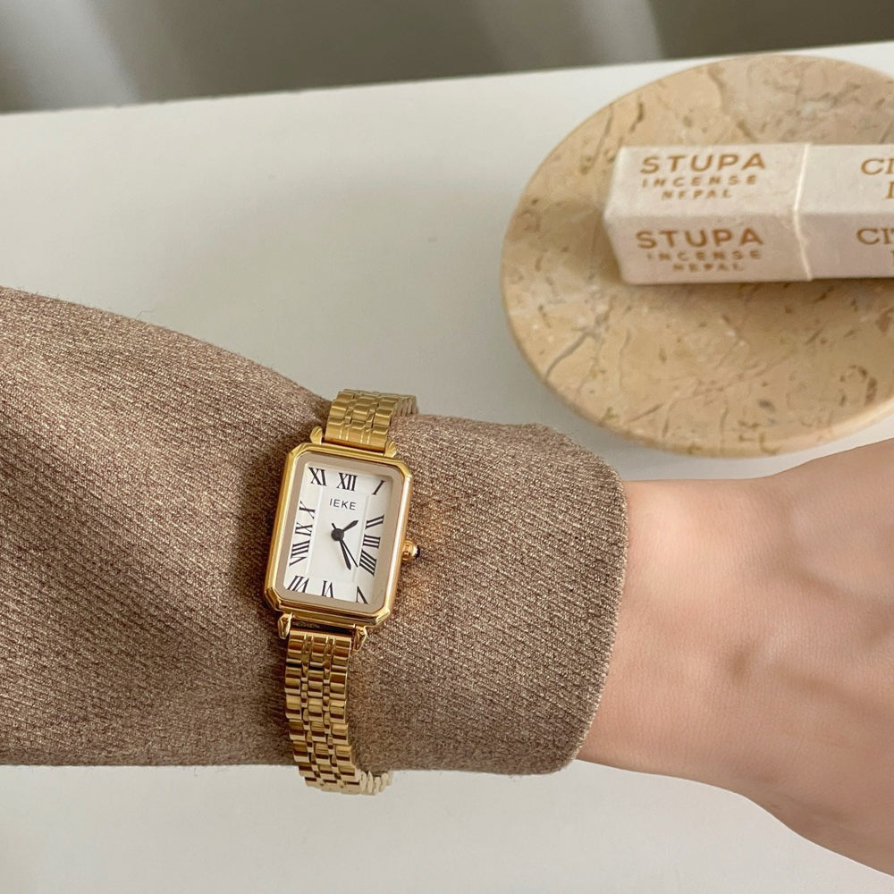 French Roman Numeral Steel Bracelet Watch PDW025 - view 3