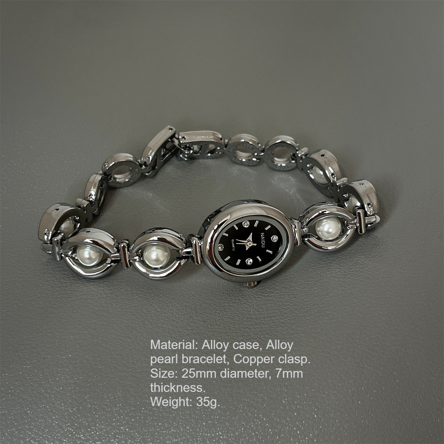 Four-Diamond Pearl Bracelet Watch PDW024 - view 2