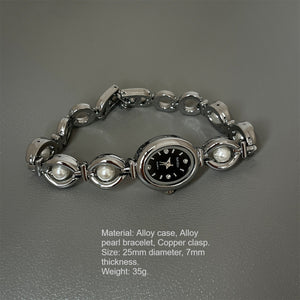 Four-Diamond Pearl Bracelet Watch PDW024 - view 2
