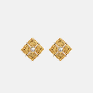 18K Gold Plated Sugar Cube Stud Earrings